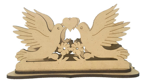 Servilleteros Para Bodas Con Forma De Novios 6pz De Mdf M6 Palomas Con Flores