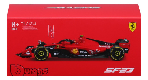 Auto F1 1:43 Ferrari 2023 Sf23 Sainz #55 Caja Acril