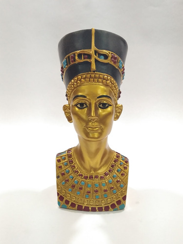 Busto De La Antigua Reina Egipcia Nefertiti 