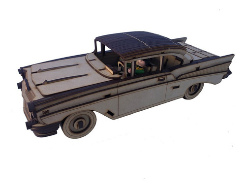 Imagen 2 de 9 de Rompecabezas 3d Auto Chevrolet Bel Air 1957 Maqueta