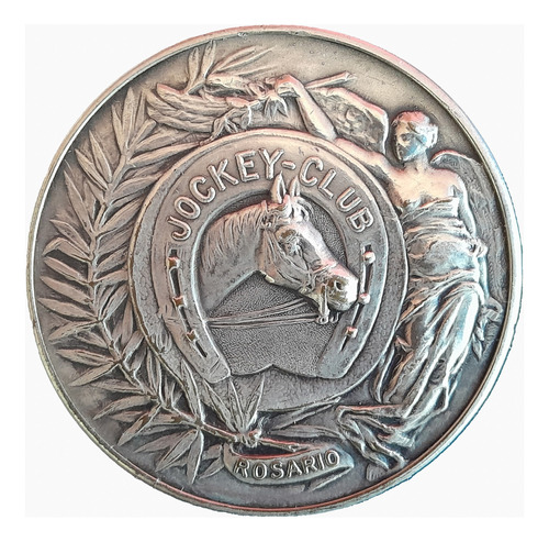 Enorme Medalla Jockey Club Rosario Centro Social 1903