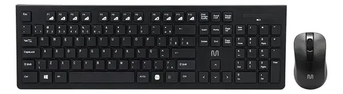 Kit Teclado e Mouse Sem Fio Com Conexão USB 1200 DPI Multi - TC212