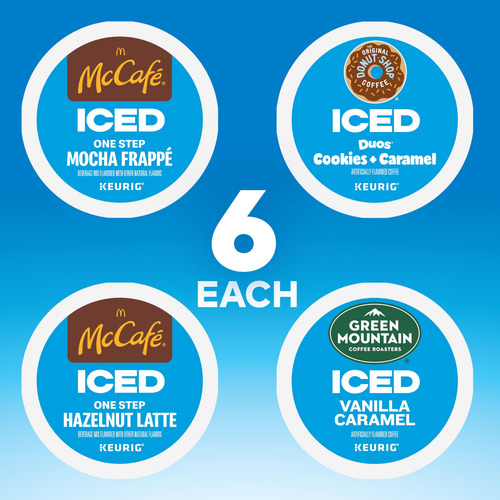 Paquete Variado De Cápsulas Keurig K-cup De Café Helado, 24