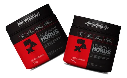 comprar Kit Pré Treino Max Titanium - 2x Hórus 300g Cada + Envio 24h