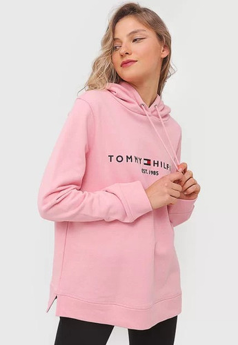 Polerón Tommy Hilfiger Rosa - Calce Regular Mujer