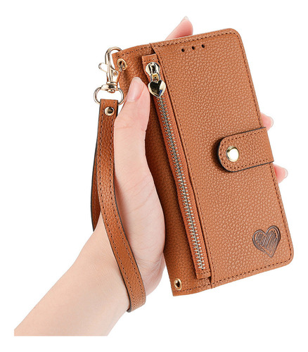 . Funda De Piel Tipo Cartera For Teléfono Sharp Sense .