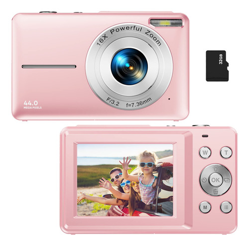 Camara Digital Para Niño Tarjeta Gb Fhd Pantalla Lcd Zoom