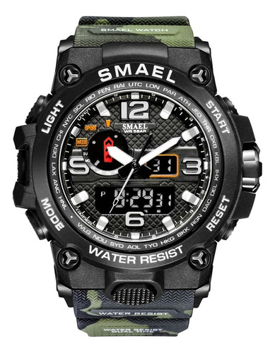 Reloj Militar Hombre Smael Deportivo Correa Camuflaje