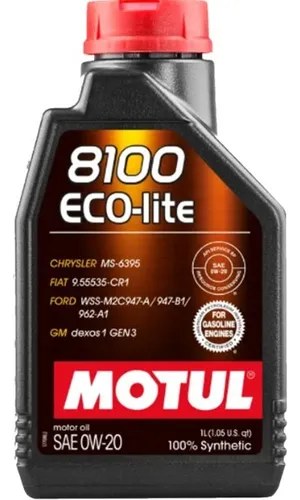 Aceite Motor Motul 8100 Eco-lite 0w-20 Gen3 Dexos1 1-litro