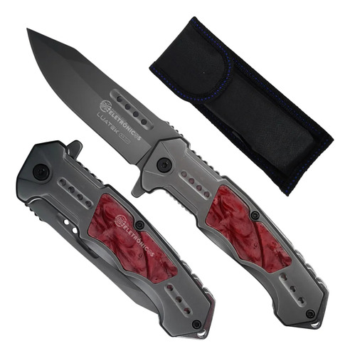 Canivete Tático Semi Automático Camping Pesca Premium Cor Modelo B