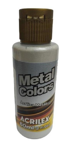 Tinta Acrílica Metal Colors Prata - 533 - Acrilex - 60ml