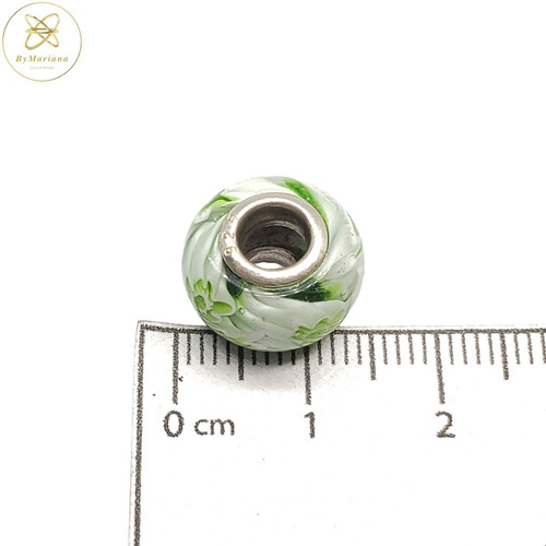 Dije Plata Charms Dona Blanca Y Verde