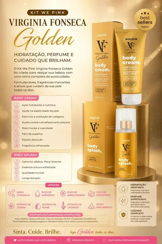 Kit Wepink Vf Golden Body Splash 200ml + Hidratante 200g