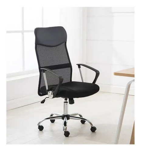 Cadeira De Escritório Ergonômica Estofado Sintético E Mesh