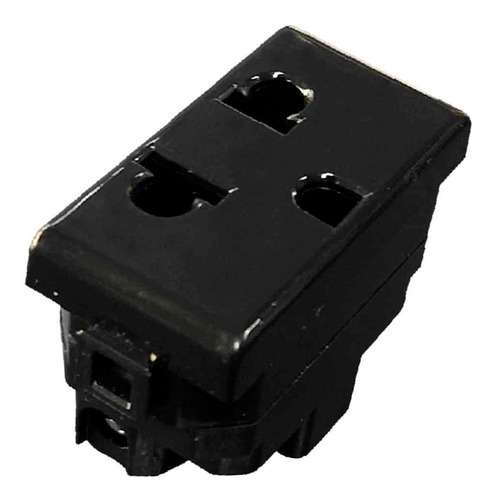 Dado Toma Universal Con Línea Tierra Bm106-blk Opalux