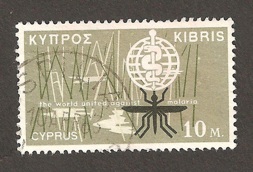 Estampilla Chipre 1962 Lucha Contra Malaria