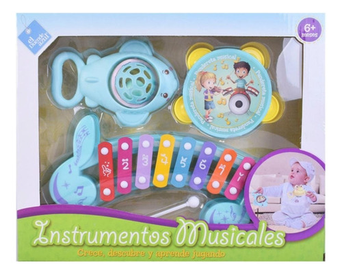 Set Musical Sonajas 3 En 1 Juguetes Para Bebes Xilofono