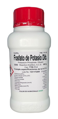 Fosfato De Potasio Dibasico R. A. De 500 G Fagalab