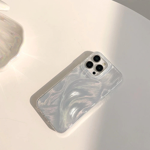 Funda De Uso Rudo Para iPhone Diseño De Color Plata