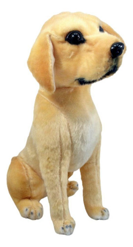 Cachorro Pelúcia Golden Sentado Retriever 32 Cm Altura