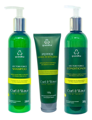 Kit Cachos Crepos Ondulados Grandha Vector Force Curl Wave