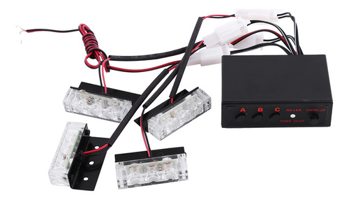 Linterna Estroboscópica Led De 12 V, 4 X 3 Led, Advertencia