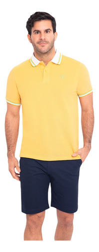 Polo Oscar De La Renta Amarillo Hombre B23knp066-24 