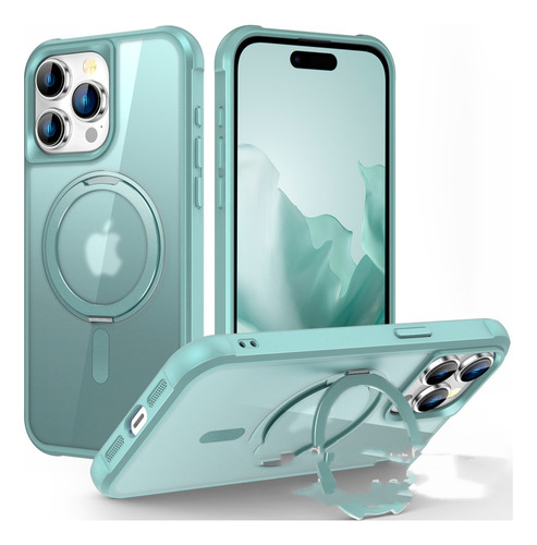 Funda For iPhone 15 Pro Max + Soporte Giratorio