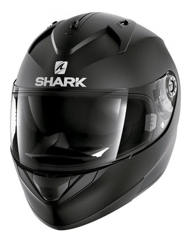 Casco para moto integral Shark Ridill  black mat blank mat talle S 