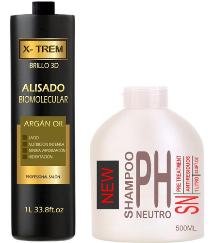 Alisado Biomolecular 1 Litro + Shampoo Neutro Envio Pais 