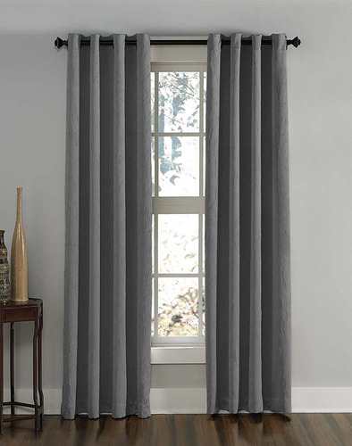 Panel De Cortina Gris, 127 X 365 Cm Curtainworks Lenox