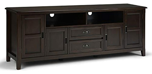 Mueble Para Tv, De Madera Color Marrón Oscuro, 72.0in