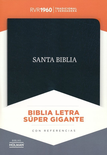 Biblia Letra Súper Gigante Rv60 Piel Fabricada Negro Índice