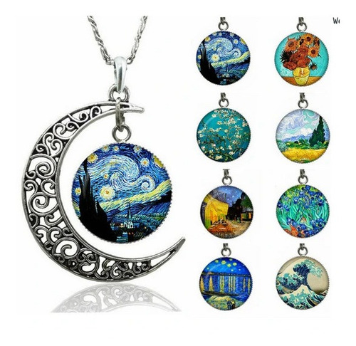 Collar Luna Galaxia Yoga Mujer Game Chakras Meditacion Om