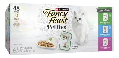 Fancy Feast Gourmet Petites Gravy-24pzs-48 Porciones 1.9 K