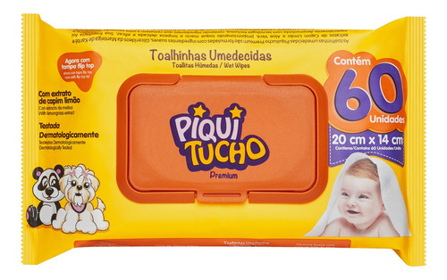 Toalhas umedecidas Piquitucho Premium 60 u