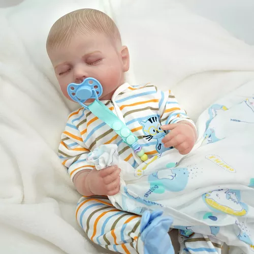 Boneca bebe reborn brianna realista de silicone 48cm sidnyl