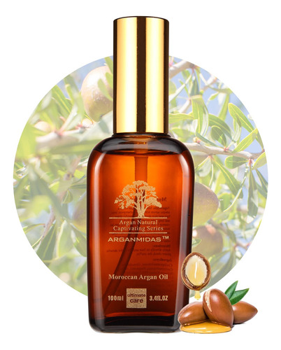 Aceite De Argán Arganmidas, Hidratante Cabello Y Piel, 100