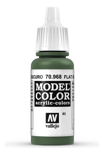 Vallejo Model Color 17ml Pintura Acrílica Color 83 Verde Oliva Oscuro 70.968