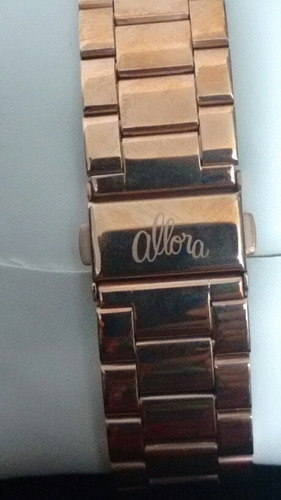 Relógio De Pulso Allora C Strass Cobreado Feminino Adulto