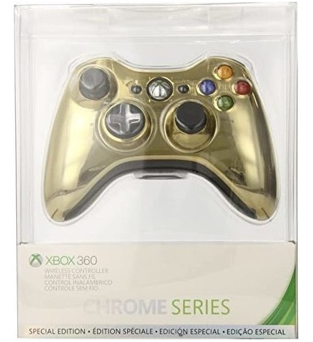 Mando Inalámbrico Xbox 360 - Cromo Del Oro