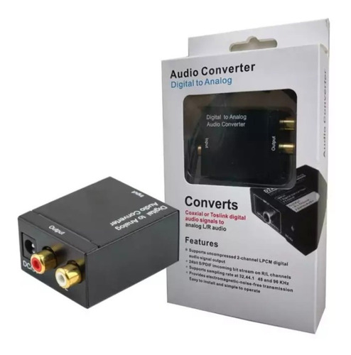 Imagen 2 de 5 de Adaptador Convertidor De Audio Digital A Analógico Sonido