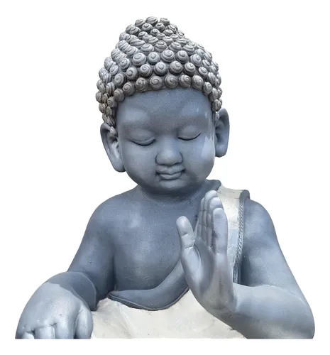 Buda Hindú Meditando Reposando Textura Nacar Brillos 64cm