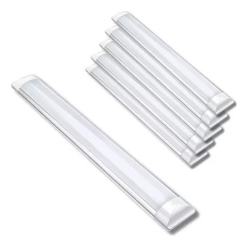 Kit 4 Luminária Tubular Led Slim 1,2mt Branco Frio 120cm 40w 110v/220v