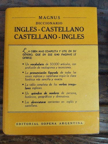 Diccionario Magnus Inglés Castellano Ed Sopena