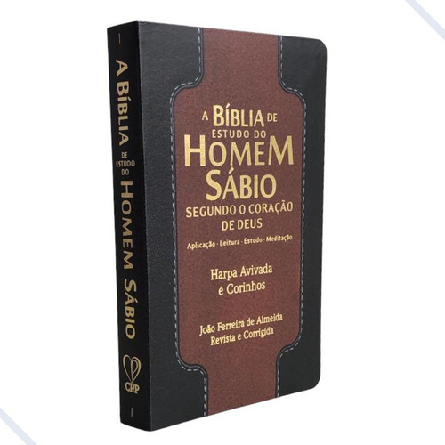 Bíblia De Estudo Do Homem C/harpa/ Marrom/velho E Novo Test 