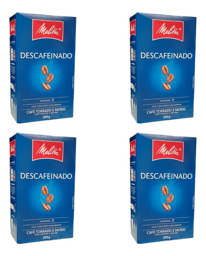 Café Melitta Descafeinado Kit Com 4 Unidades De 250g