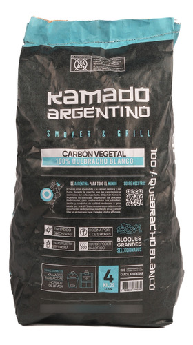 Carbón Vegetal 4kg Kamado Argentino