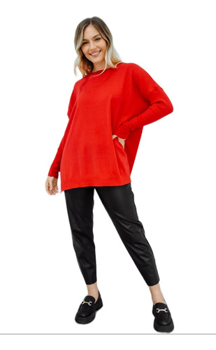 Sweater Mujer Hilo Pullover Amplio Invierno