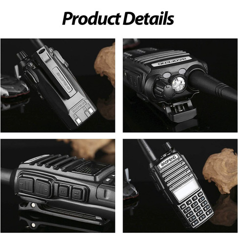 2pcs Baofeng Uv-82 Pro 8w High Power Portable Dual Band Amat